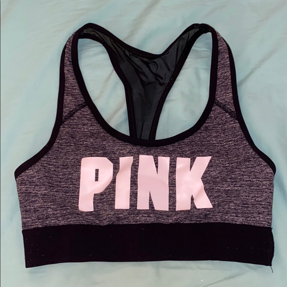 VS PINK gray sports bra